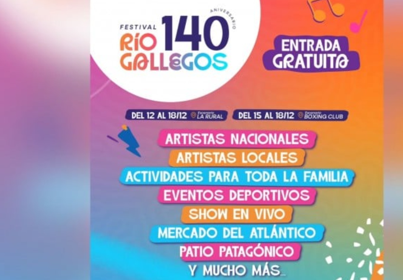 Río Gallegos celebra su 140° aniversario con un festival de gran convocatoria