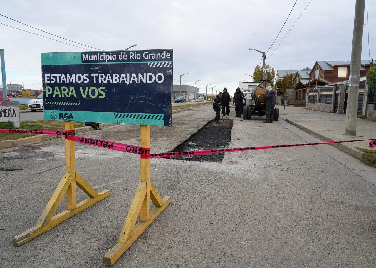 Río Grande avanza con obras de hormigonado en calles clave