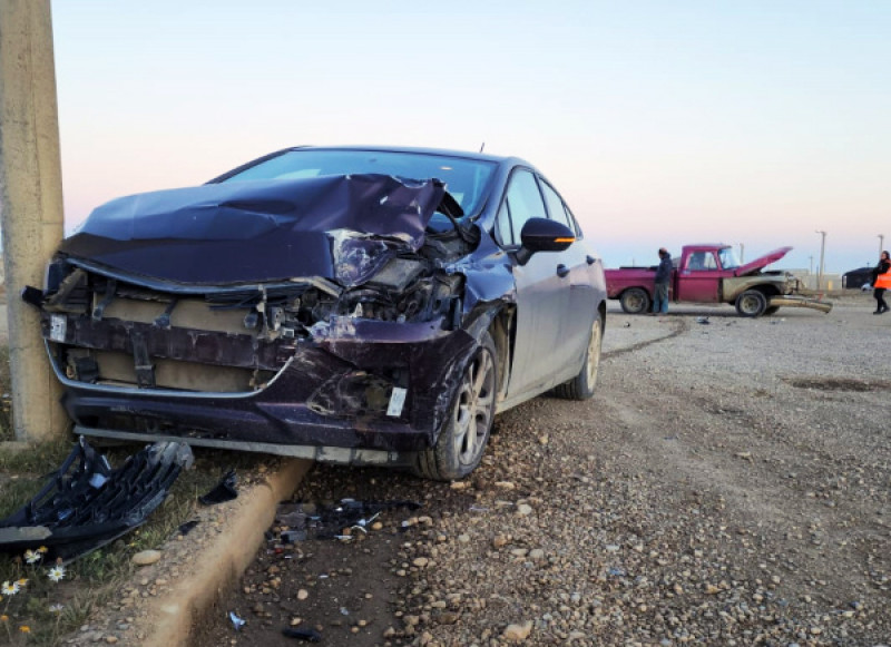 Choque en barrio San Martín Norte dejó dos personas trasladadas al hospital