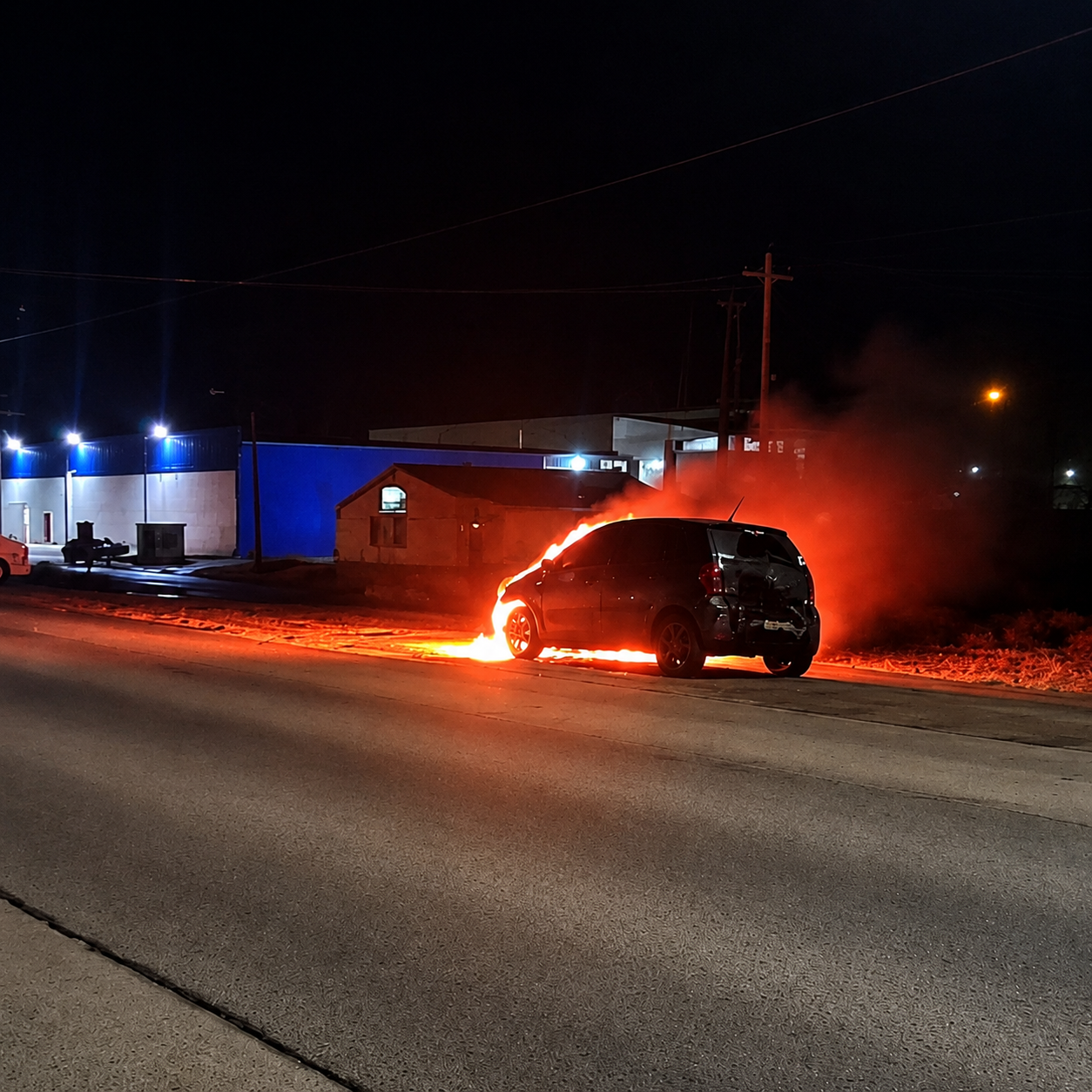 Incendio vehicular sobre Ruta Nacional N° 3: no hubo personas lesionadas
