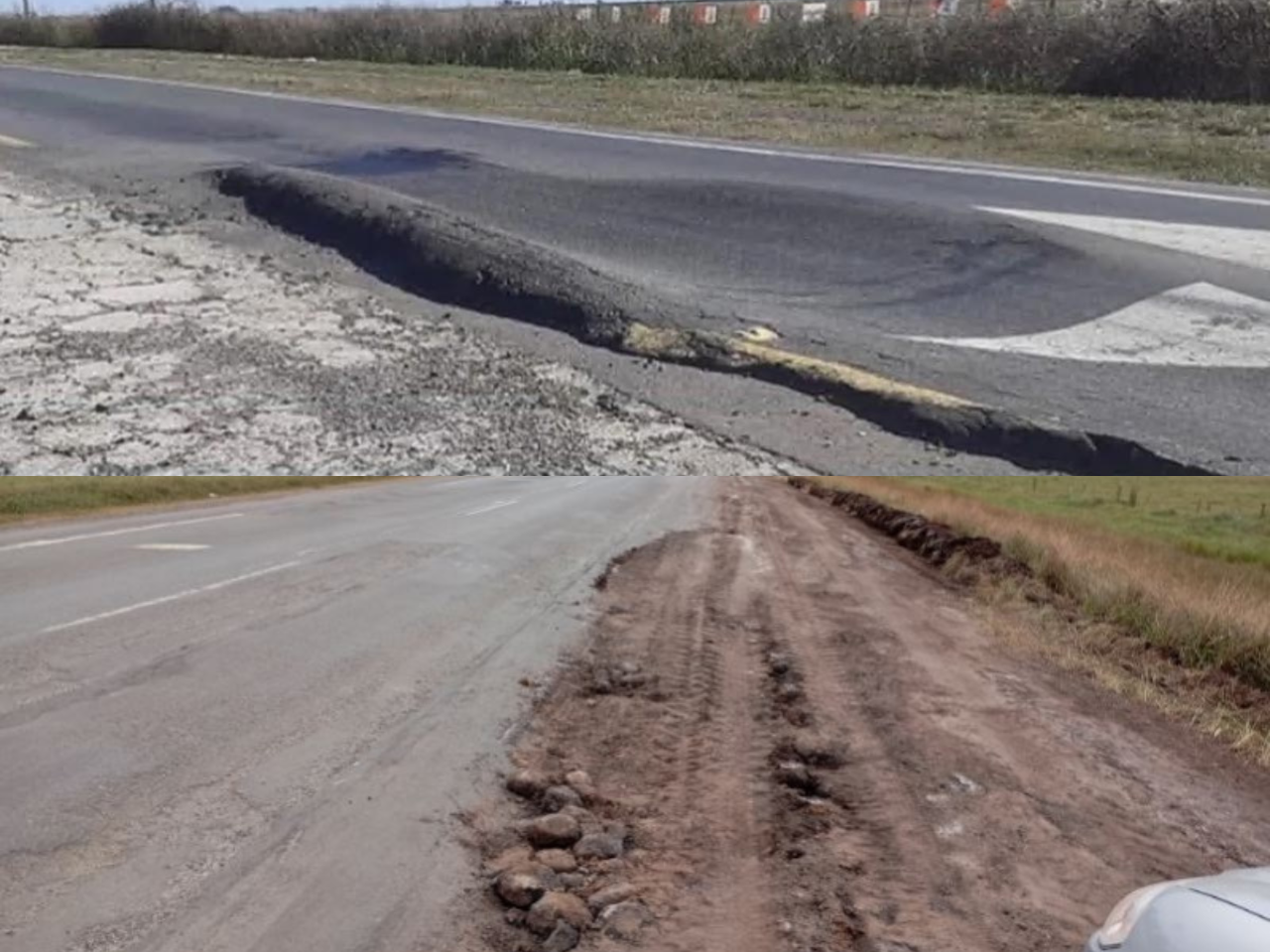 Crecen los reclamos por el deterioro de la Ruta Nacional 3 en distintos tramos del país