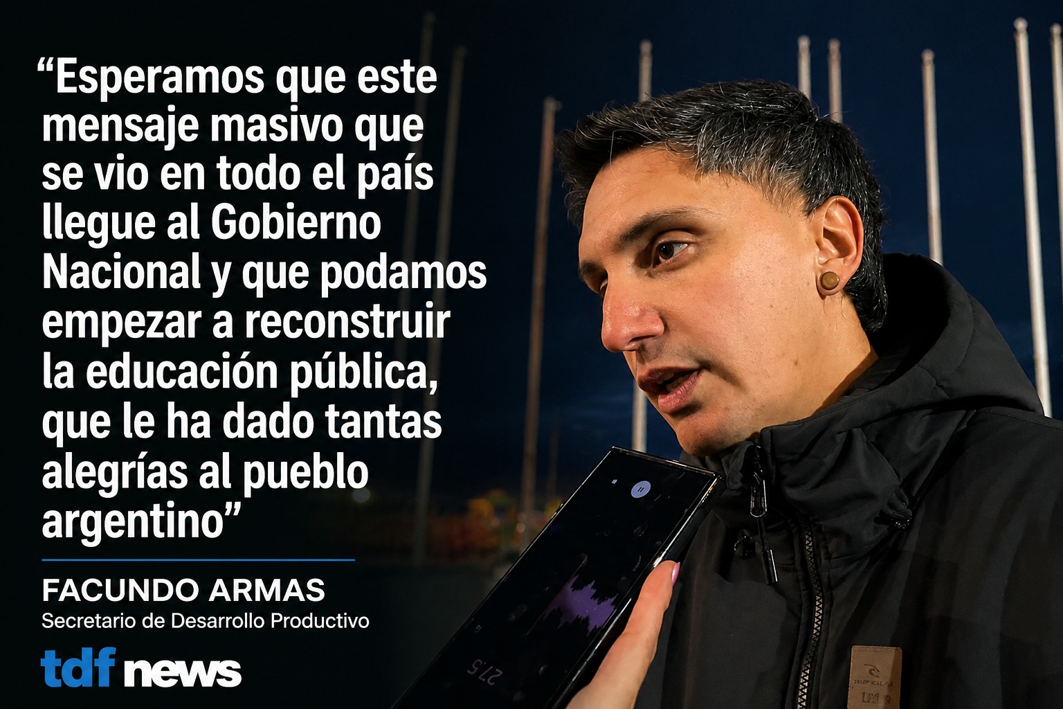 Facundo Armas acompañó la Marcha Federal Universitaria y advirtió sobre la crisis que atraviesa la educación pública
