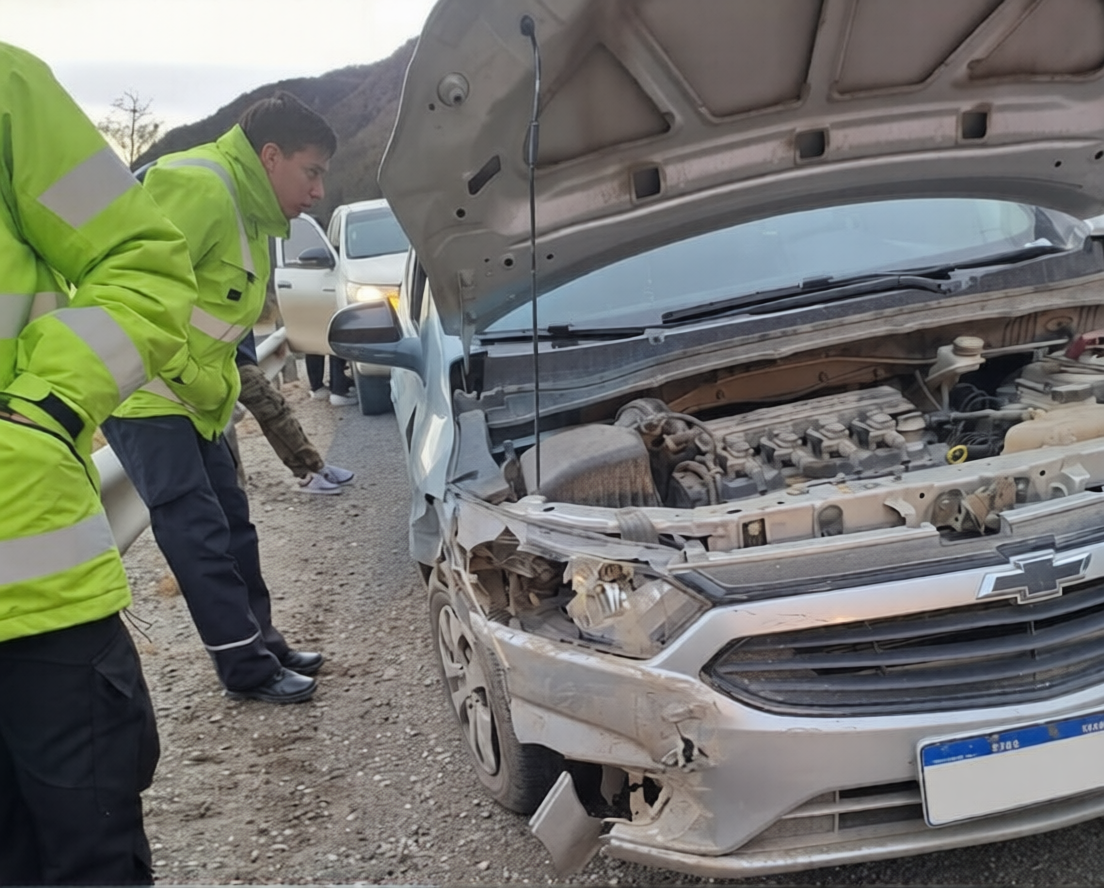 Un hombre fue hospitalizado tras un choque sobre la Ruta 3 cerca de Ushuaia