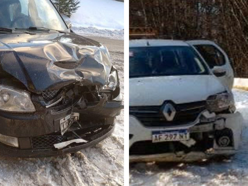 Una pasajera fue hospitalizada tras un choque entre un auto y un taxi en Ushuaia